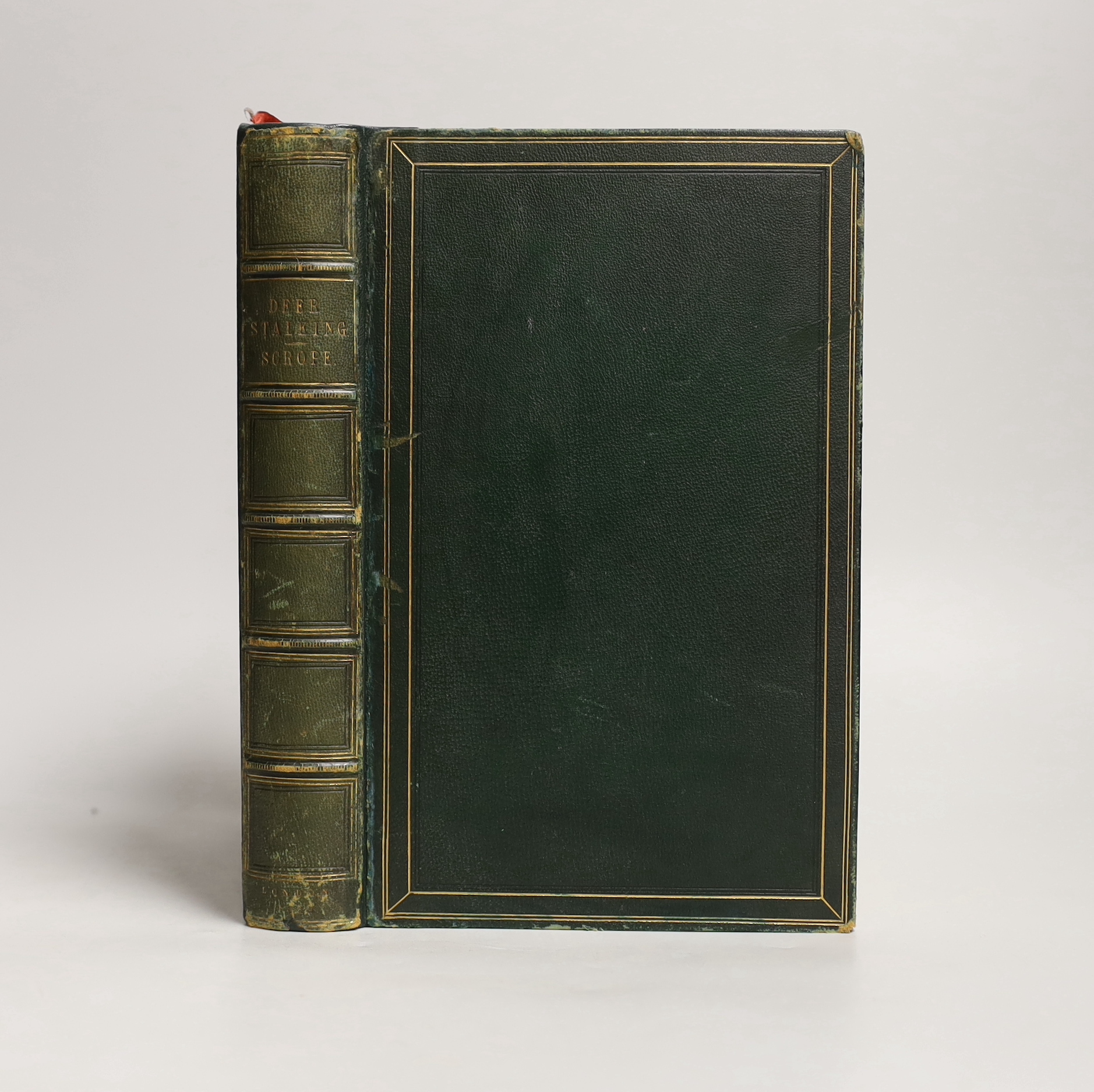 Scrope, William - The Art of Deer - Stalking.....in the Forest of Atholl....with a short description of the Scottish forests; legends, superstitions, stories of poachers.....new edition. engraved pictorial and printed ti